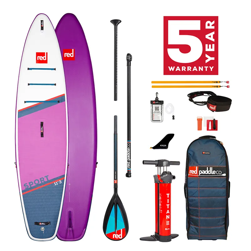 2021 Red Paddle Co Sport 11 3 Purple SUP Package with C100 Paddle